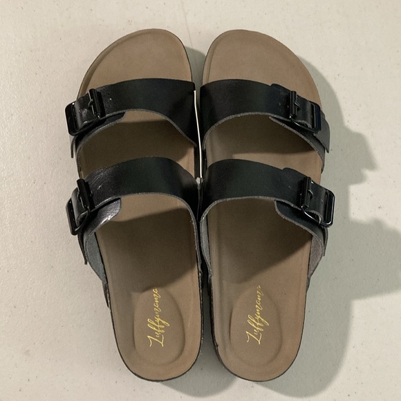 Luffymomo Womens Slide Sole Sandals, Cork footbed, Size 10 - Picture 2 of 9